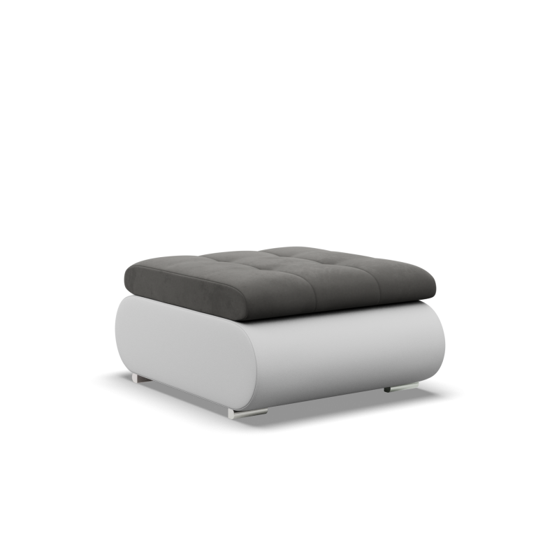 FORESTA Pouf, Color - DARK GRAY + WHITE FORESTA Pouf, Color - DARK GRAY + WHITE
