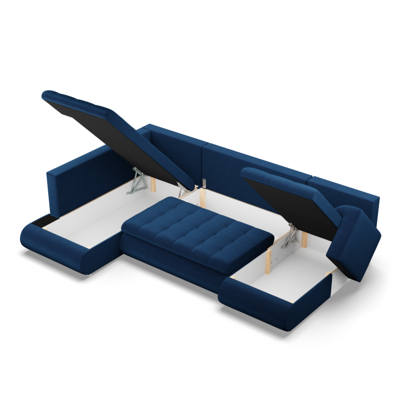 FORESTA ULO Kronos Corner Sofa, Side - LEFT, Color - NAVY BLUE FORESTA ULO Kronos Corner Sofa, Side - LEFT, Color - NAVY BLUE