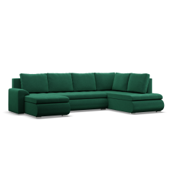 FORESTA ULO Kronos Corner Sofa, Side - RIGHT, Color - BOTTLE GREEN
