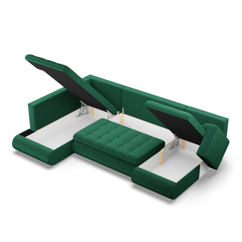 FORESTA ULO Kronos Corner Sofa, Side - LEFT, Color - BOTTLE GREEN FORESTA ULO Kronos Corner Sofa, Side - LEFT, Color - BOTTLE GREEN