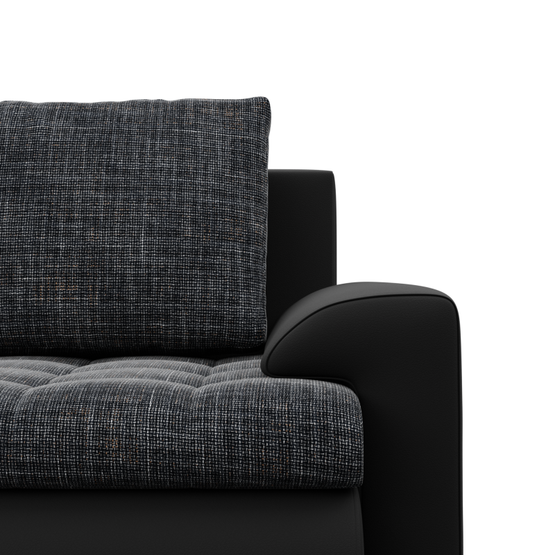 FORESTA ULO Corner Sofa, Side - LEFT, Color - GRAY + BLACK FORESTA ULO Corner Sofa, Side - LEFT, Color - GRAY + BLACK
