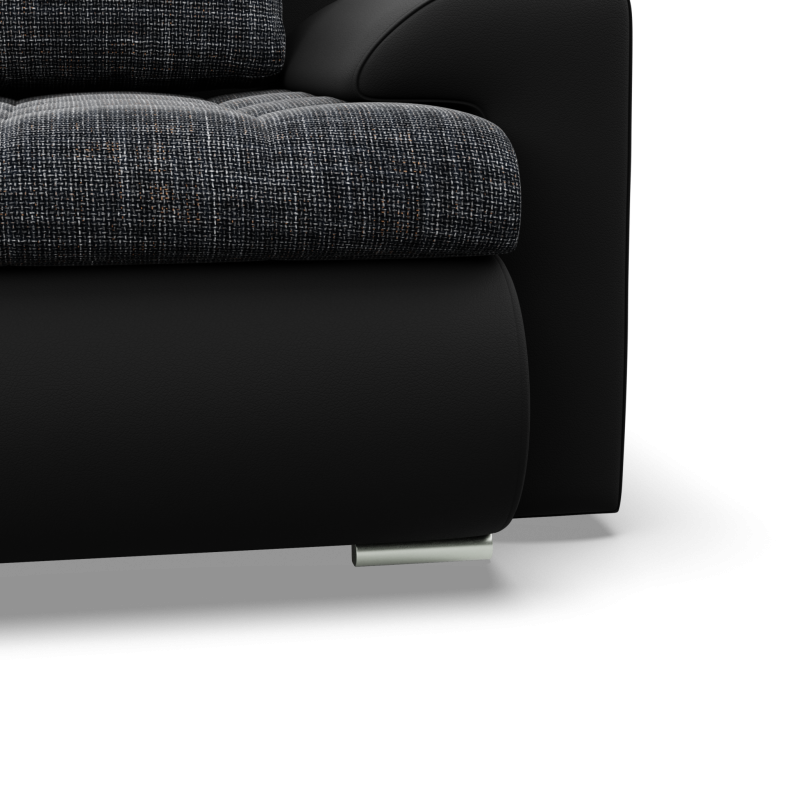 FORESTA ULO Corner Sofa, Side - LEFT, Color - GRAY + BLACK FORESTA ULO Corner Sofa, Side - LEFT, Color - GRAY + BLACK