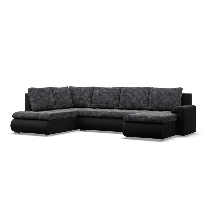FORESTA ULO Corner Sofa, Side - LEFT, Color - GRAY + BLACK FORESTA ULO Corner Sofa, Side - LEFT, Color - GRAY + BLACK
