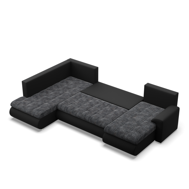 FORESTA ULO Corner Sofa, Side - LEFT, Color - GRAY + BLACK FORESTA ULO Corner Sofa, Side - LEFT, Color - GRAY + BLACK