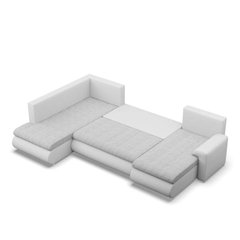 FORESTA ULO Corner Sofa, Side - LEFT, Color - GRAY + WHITE FORESTA ULO Corner Sofa, Side - LEFT, Color - GRAY + WHITE