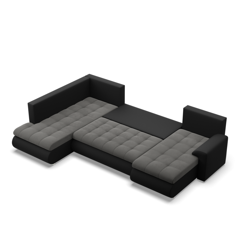 FORESTA ULO Corner Sofa, Side - LEFT, Color - DARK GRAY + BLACK FORESTA ULO Corner Sofa, Side - LEFT, Color - DARK GRAY + BLACK