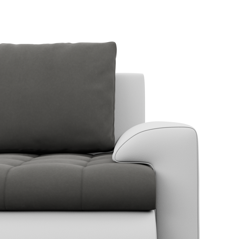 FORESTA ULO Corner Sofa, Side - LEFT, Color - DARK GRAY + WHITE FORESTA ULO Corner Sofa, Side - LEFT, Color - DARK GRAY + WHITE
