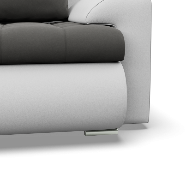 FORESTA ULO Corner Sofa, Side - LEFT, Color - DARK GRAY + WHITE FORESTA ULO Corner Sofa, Side - LEFT, Color - DARK GRAY + WHITE