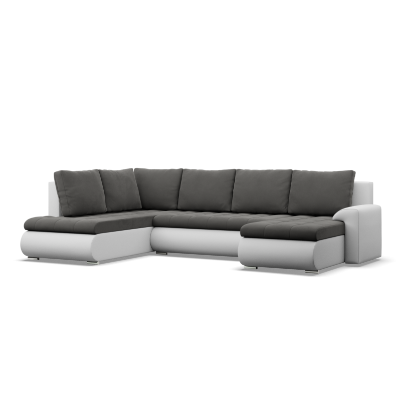 FORESTA ULO Corner Sofa, Side - LEFT, Color - DARK GRAY + WHITE FORESTA ULO Corner Sofa, Side - LEFT, Color - DARK GRAY + WHITE