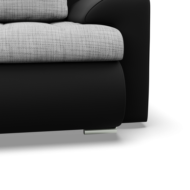 FORESTA ULO Corner Sofa, Side - LEFT, Color - GRAY + BLACK FORESTA ULO Corner Sofa, Side - LEFT, Color - GRAY + BLACK