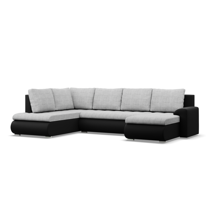 FORESTA ULO Corner Sofa, Side - LEFT, Color - GRAY + BLACK FORESTA ULO Corner Sofa, Side - LEFT, Color - GRAY + BLACK