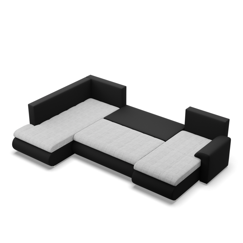FORESTA ULO Corner Sofa, Side - LEFT, Color - GRAY + BLACK FORESTA ULO Corner Sofa, Side - LEFT, Color - GRAY + BLACK