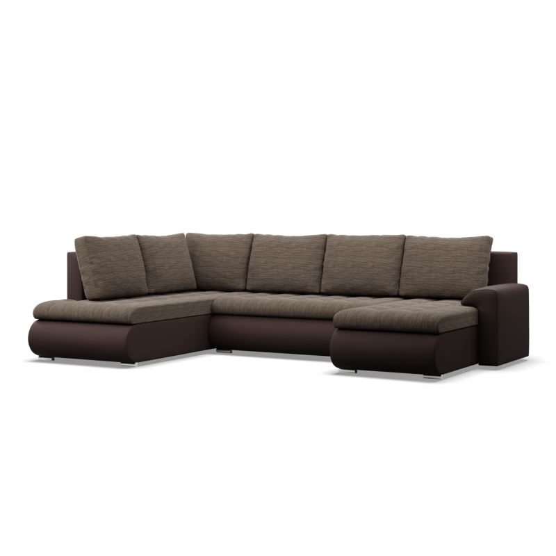FORESTA ULO Corner Sofa, Side - LEFT, Color - BROWN + CAPPUCCINO FORESTA ULO Corner Sofa, Side - LEFT, Color - BROWN + CAPPUCCINO