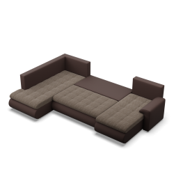 FORESTA ULO Corner Sofa, Side - LEFT, Color - BROWN + CAPPUCCINO FORESTA ULO Corner Sofa, Side - LEFT, Color - BROWN + CAPPUCCINO