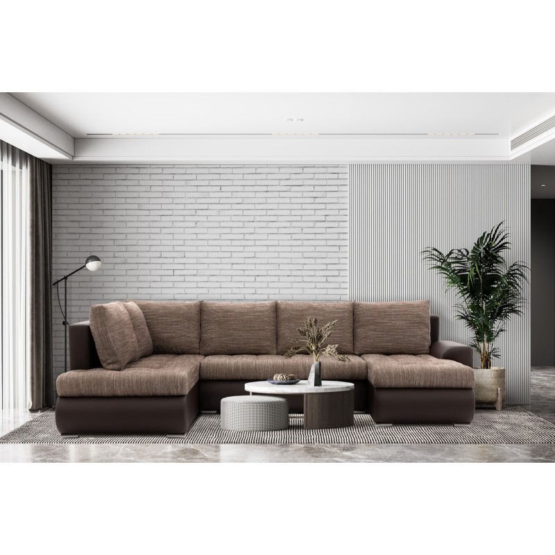 FORESTA ULO Corner Sofa, Side - LEFT, Color - BROWN + CAPPUCCINO FORESTA ULO Corner Sofa, Side - LEFT, Color - BROWN + CAPPUCCINO