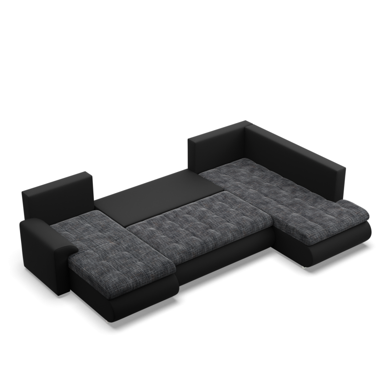 FORESTA ULO Corner Sofa, Side - RIGHT, Color - GRAY + BLACK FORESTA ULO Corner Sofa, Side - RIGHT, Color - GRAY + BLACK
