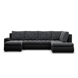 FORESTA ULO Corner Sofa, Side - RIGHT, Color - GRAY + BLACK FORESTA ULO Corner Sofa, Side - RIGHT, Color - GRAY + BLACK