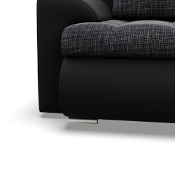 FORESTA ULO Corner Sofa, Side - RIGHT, Color - GRAY + BLACK FORESTA ULO Corner Sofa, Side - RIGHT, Color - GRAY + BLACK
