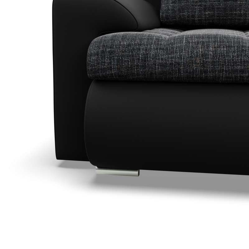 FORESTA ULO Corner Sofa, Side - RIGHT, Color - GRAY + BLACK FORESTA ULO Corner Sofa, Side - RIGHT, Color - GRAY + BLACK