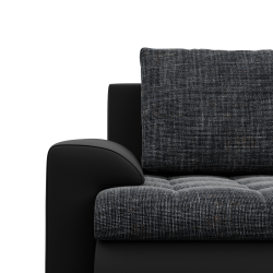 FORESTA ULO Corner Sofa, Side - RIGHT, Color - GRAY + BLACK FORESTA ULO Corner Sofa, Side - RIGHT, Color - GRAY + BLACK