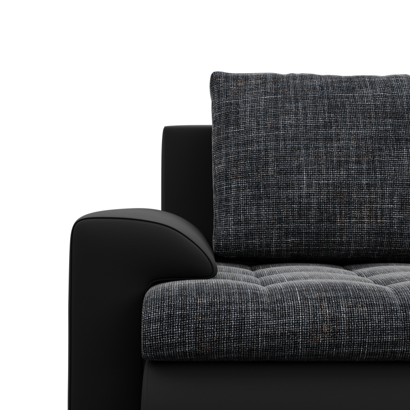 FORESTA ULO Corner Sofa, Side - RIGHT, Color - GRAY + BLACK FORESTA ULO Corner Sofa, Side - RIGHT, Color - GRAY + BLACK