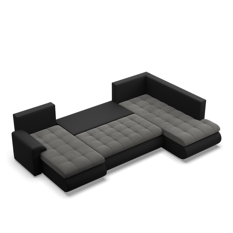 FORESTA ULO Corner Sofa, Side - RIGHT, Color - DARK GRAY + BLACK FORESTA ULO Corner Sofa, Side - RIGHT, Color - DARK GRAY + BLACK