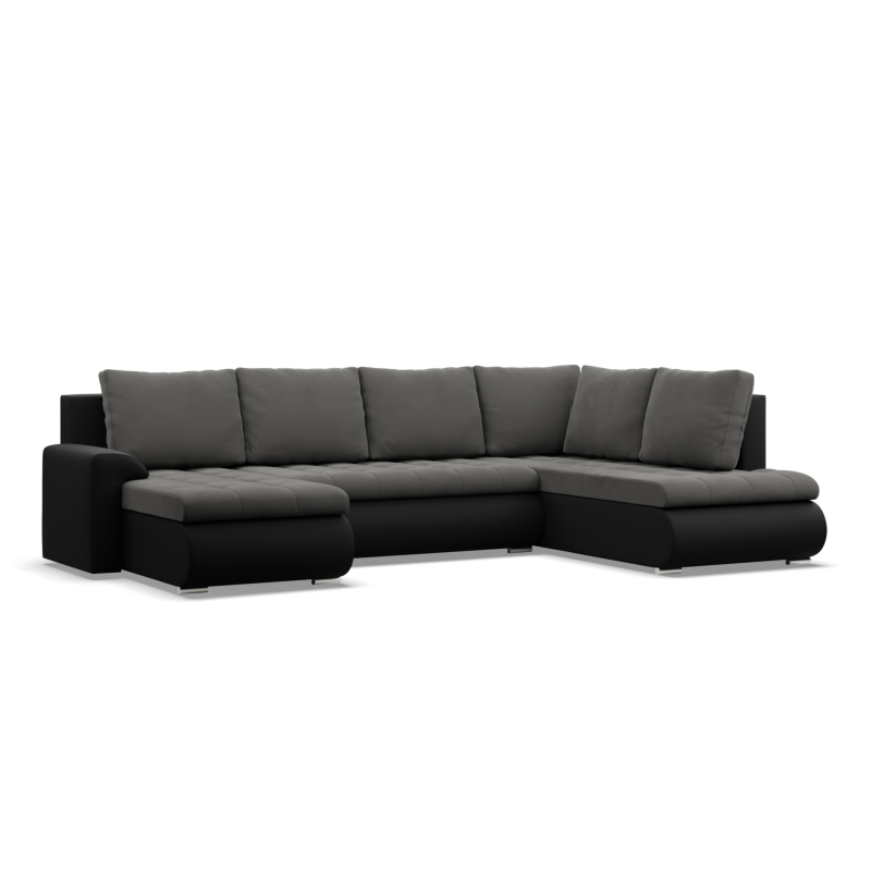 FORESTA ULO Corner Sofa, Side - RIGHT, Color - DARK GRAY + BLACK FORESTA ULO Corner Sofa, Side - RIGHT, Color - DARK GRAY + BLACK
