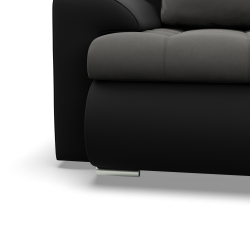 FORESTA ULO Corner Sofa, Side - RIGHT, Color - DARK GRAY + BLACK FORESTA ULO Corner Sofa, Side - RIGHT, Color - DARK GRAY + BLACK