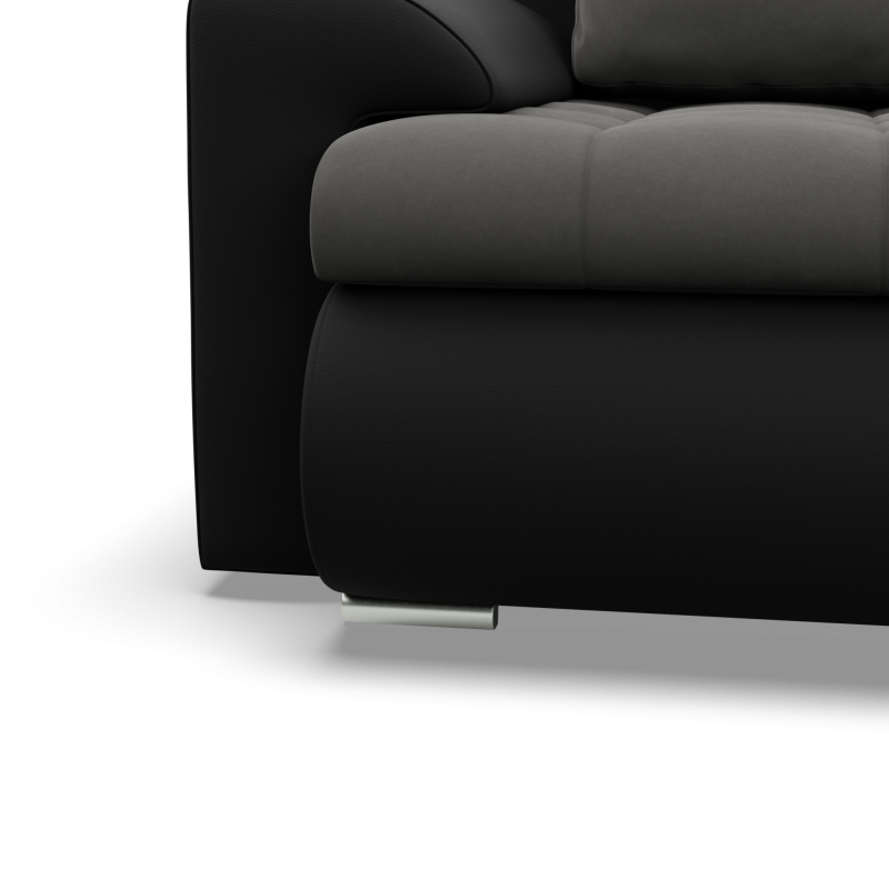 FORESTA ULO Corner Sofa, Side - RIGHT, Color - DARK GRAY + BLACK FORESTA ULO Corner Sofa, Side - RIGHT, Color - DARK GRAY + BLACK