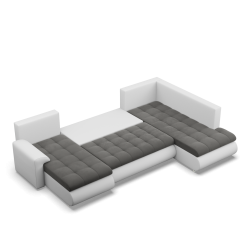 FORESTA ULO Corner Sofa, Side - RIGHT, Color - DARK GRAY + WHITE FORESTA ULO Corner Sofa, Side - RIGHT, Color - DARK GRAY + WHITE