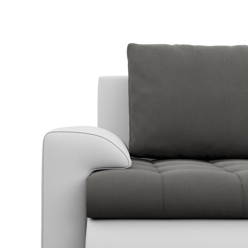 FORESTA ULO Corner Sofa, Side - RIGHT, Color - DARK GRAY + WHITE FORESTA ULO Corner Sofa, Side - RIGHT, Color - DARK GRAY + WHITE