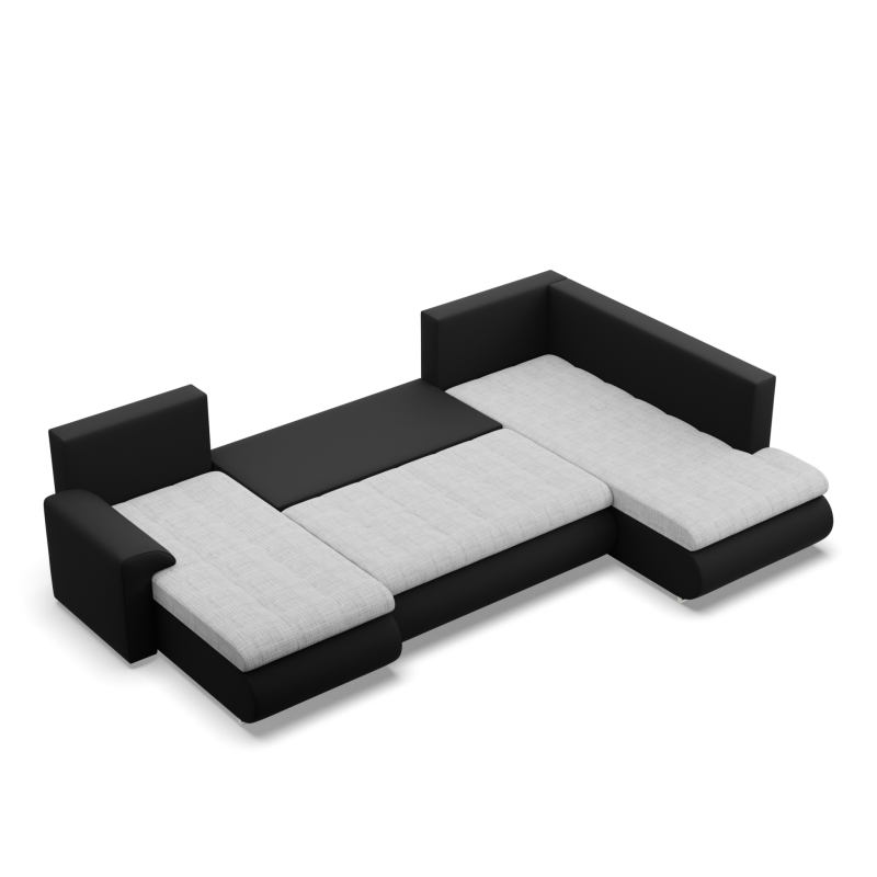 FORESTA ULO Corner Sofa, Side - RIGHT, Color - GRAY + BLACK FORESTA ULO Corner Sofa, Side - RIGHT, Color - GRAY + BLACK