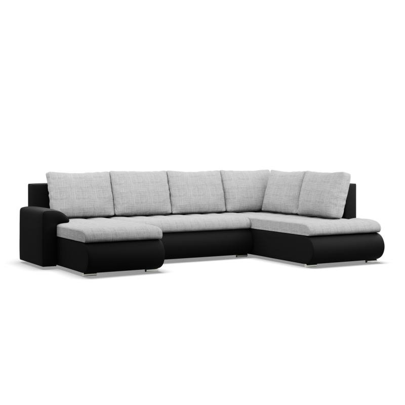 FORESTA ULO Corner Sofa, Side - RIGHT, Color - GRAY + BLACK FORESTA ULO Corner Sofa, Side - RIGHT, Color - GRAY + BLACK