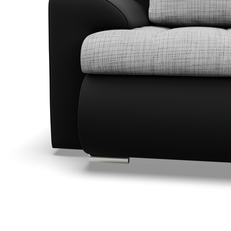 FORESTA ULO Corner Sofa, Side - RIGHT, Color - GRAY + BLACK FORESTA ULO Corner Sofa, Side - RIGHT, Color - GRAY + BLACK