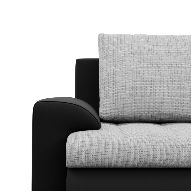FORESTA ULO Corner Sofa, Side - RIGHT, Color - GRAY + BLACK FORESTA ULO Corner Sofa, Side - RIGHT, Color - GRAY + BLACK