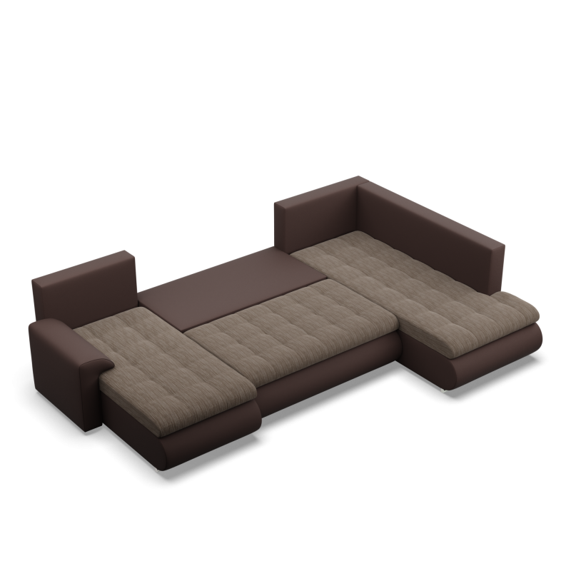 FORESTA ULO Corner Sofa, Side - RIGHT, Color - BROWN + CAPPUCCINO FORESTA ULO Corner Sofa, Side - RIGHT, Color - BROWN + CAPPUCCINO