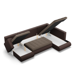 FORESTA ULO Corner Sofa, Side - RIGHT, Color - BROWN + CAPPUCCINO FORESTA ULO Corner Sofa, Side - RIGHT, Color - BROWN + CAPPUCCINO