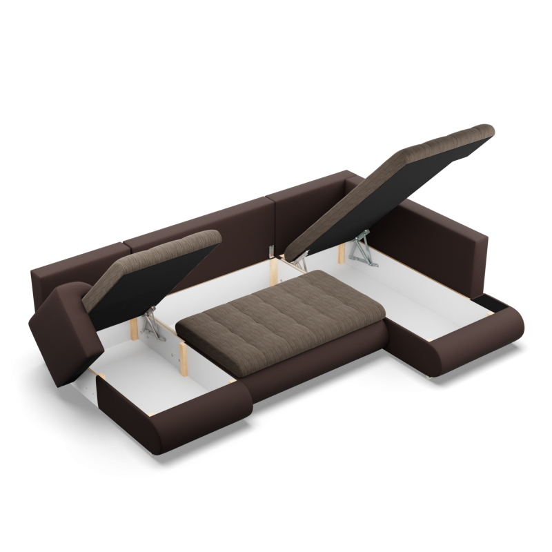 FORESTA ULO Corner Sofa, Side - RIGHT, Color - BROWN + CAPPUCCINO FORESTA ULO Corner Sofa, Side - RIGHT, Color - BROWN + CAPPUCCINO