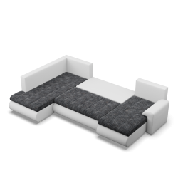 FORESTA ULO Corner Sofa, Side - LEFT, Color - GRAY + WHITE FORESTA ULO Corner Sofa, Side - LEFT, Color - GRAY + WHITE