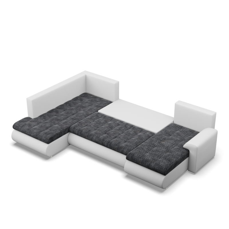 FORESTA ULO Corner Sofa, Side - LEFT, Color - GRAY + WHITE FORESTA ULO Corner Sofa, Side - LEFT, Color - GRAY + WHITE
