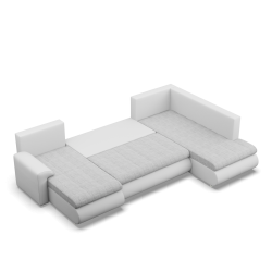 FORESTA ULO Corner Sofa, Side - RIGHT, Color - GRAY + WHITE FORESTA ULO Corner Sofa, Side - RIGHT, Color - GRAY + WHITE