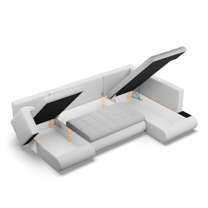 FORESTA ULO Corner Sofa, Side - RIGHT, Color - GRAY + WHITE FORESTA ULO Corner Sofa, Side - RIGHT, Color - GRAY + WHITE