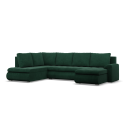 Ecksofa FORESTA ULO Poso, Seite - LINKS, Farbe - FLASCHENGRÜN