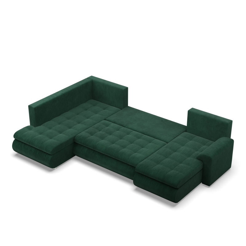 FORESTA ULO Poso Corner Sofa, Side - LEFT, Color - BOTTLE GREEN FORESTA ULO Poso Corner Sofa, Side - LEFT, Color - BOTTLE GREEN