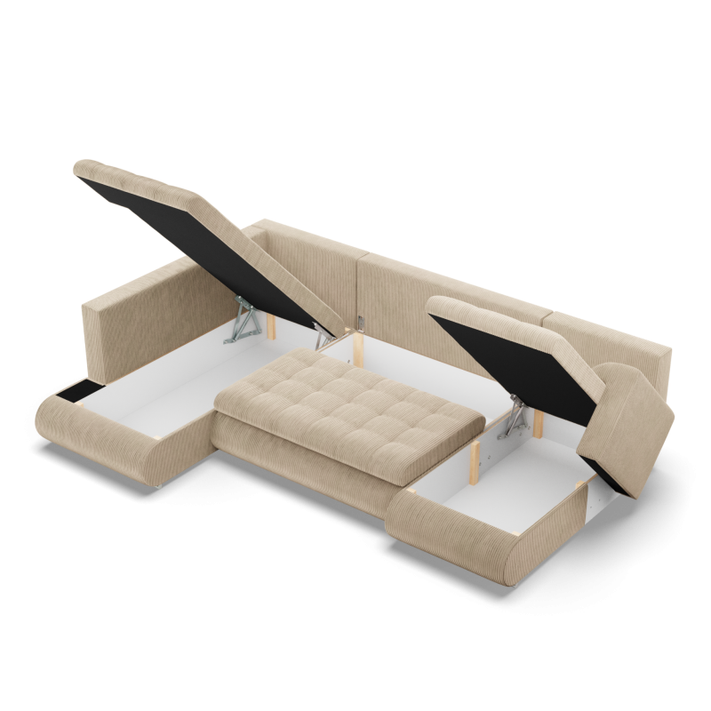 FORESTA ULO Poso Corner Sofa, Side - LEFT, Color - BEIGE FORESTA ULO Poso Corner Sofa, Side - LEFT, Color - BEIGE