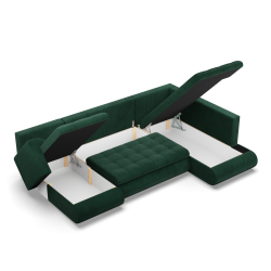 FORESTA ULO Corner Sofa, Side - RIGHT, Color - BOTTLE GREEN FORESTA ULO Corner Sofa, Side - RIGHT, Color - BOTTLE GREEN