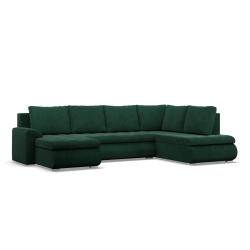 Ecksofa FORESTA ULO Poso, Seite - RECHTS, Farbe - FLASCHENGRÜN