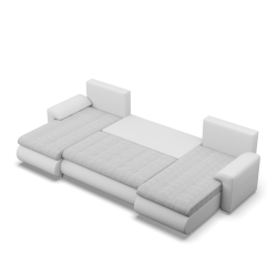 FORESTA ULL Corner Sofa, Color - GRAY + WHITE FORESTA ULL Corner Sofa, Color - GRAY + WHITE