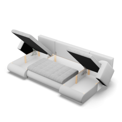 FORESTA ULL Corner Sofa, Color - GRAY + WHITE FORESTA ULL Corner Sofa, Color - GRAY + WHITE