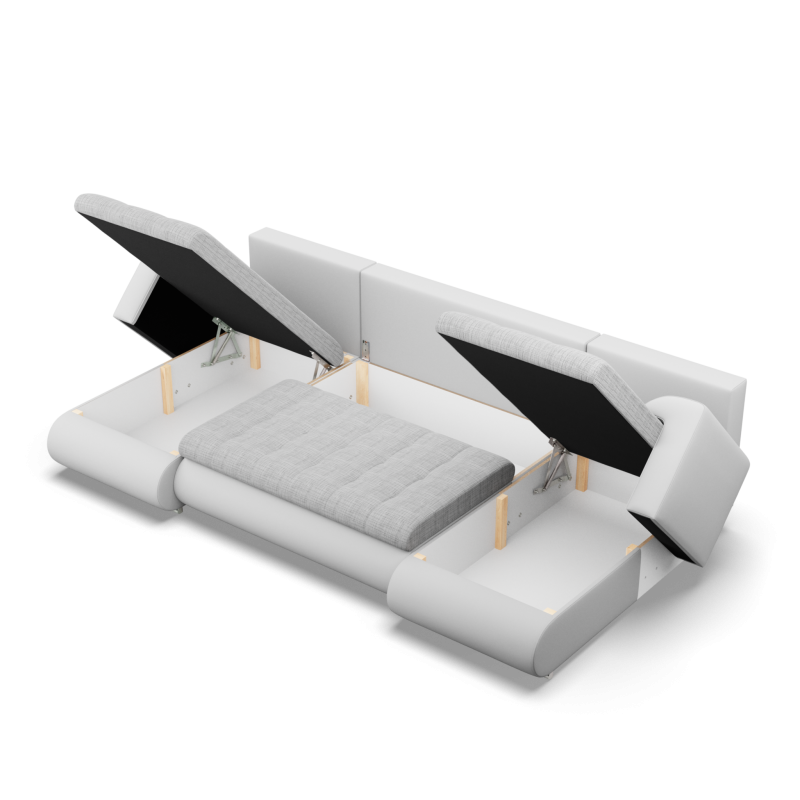 FORESTA ULL Corner Sofa, Color - GRAY + WHITE FORESTA ULL Corner Sofa, Color - GRAY + WHITE
